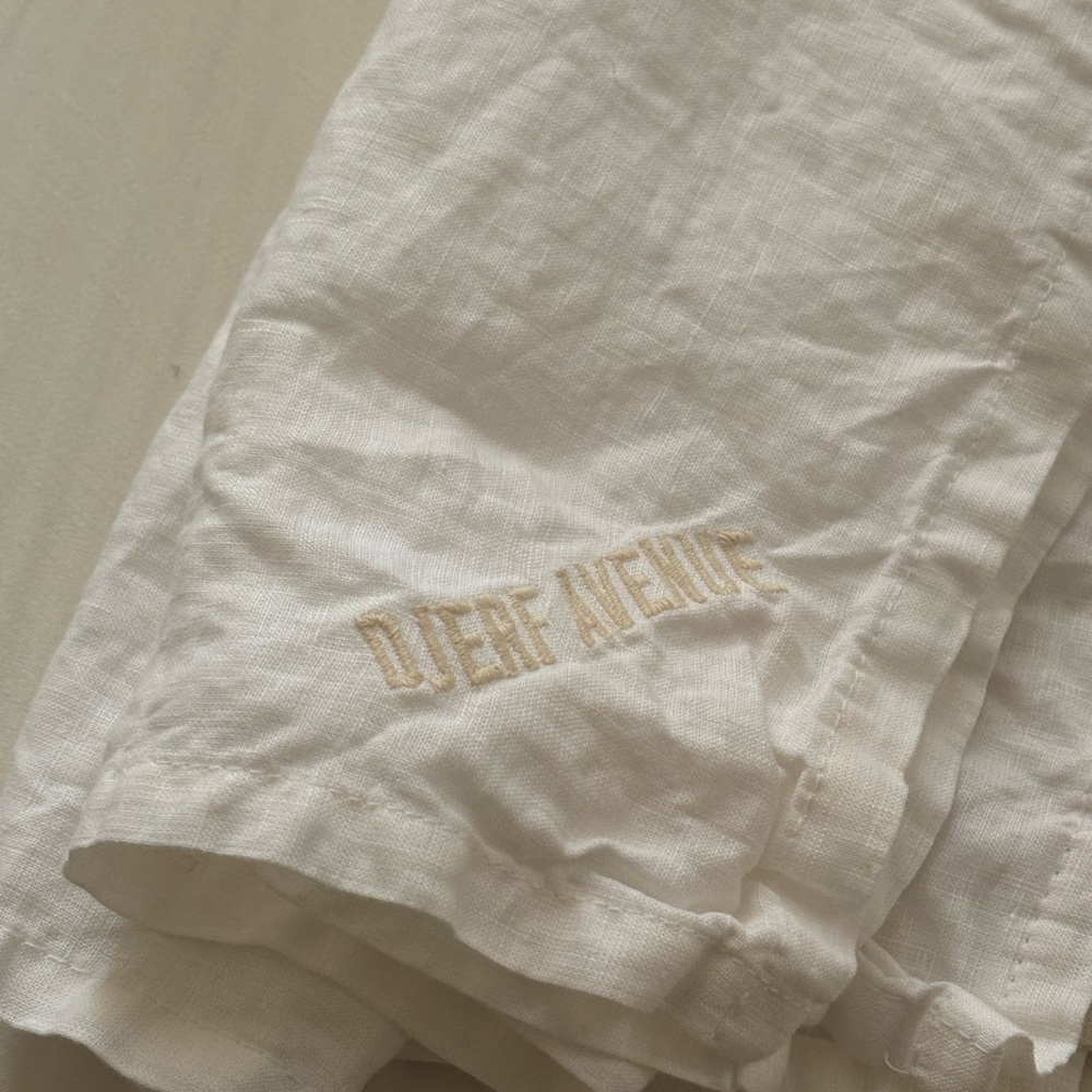 Djerf Avenue White Linen Napkin